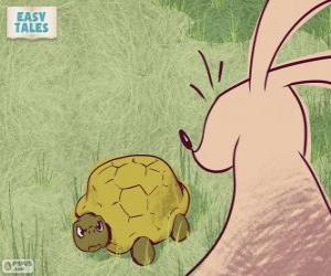 Puzzle Η χελώνα αμφισβητηθεί ο λαγός σε έναν αγώνα δρόμου